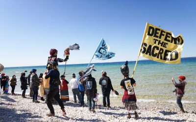 NHBP Tribal Members join hundreds in serving Enbridge an eviction notice